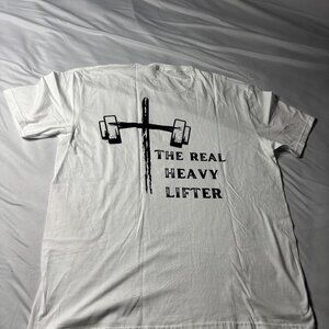 WHITE GILDAN HEAVY COTTON TSHIRT